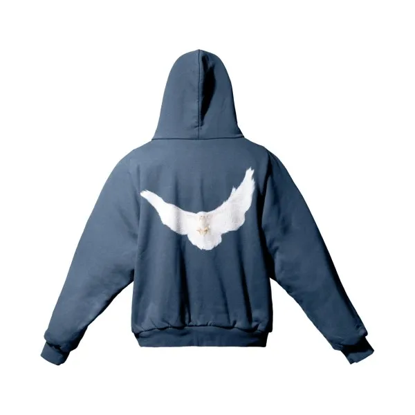 Yeezy Gap Engineered by Balenciaga Dove Shrunken Hoodie – Dark Blue Yeezy Gap Hoodie